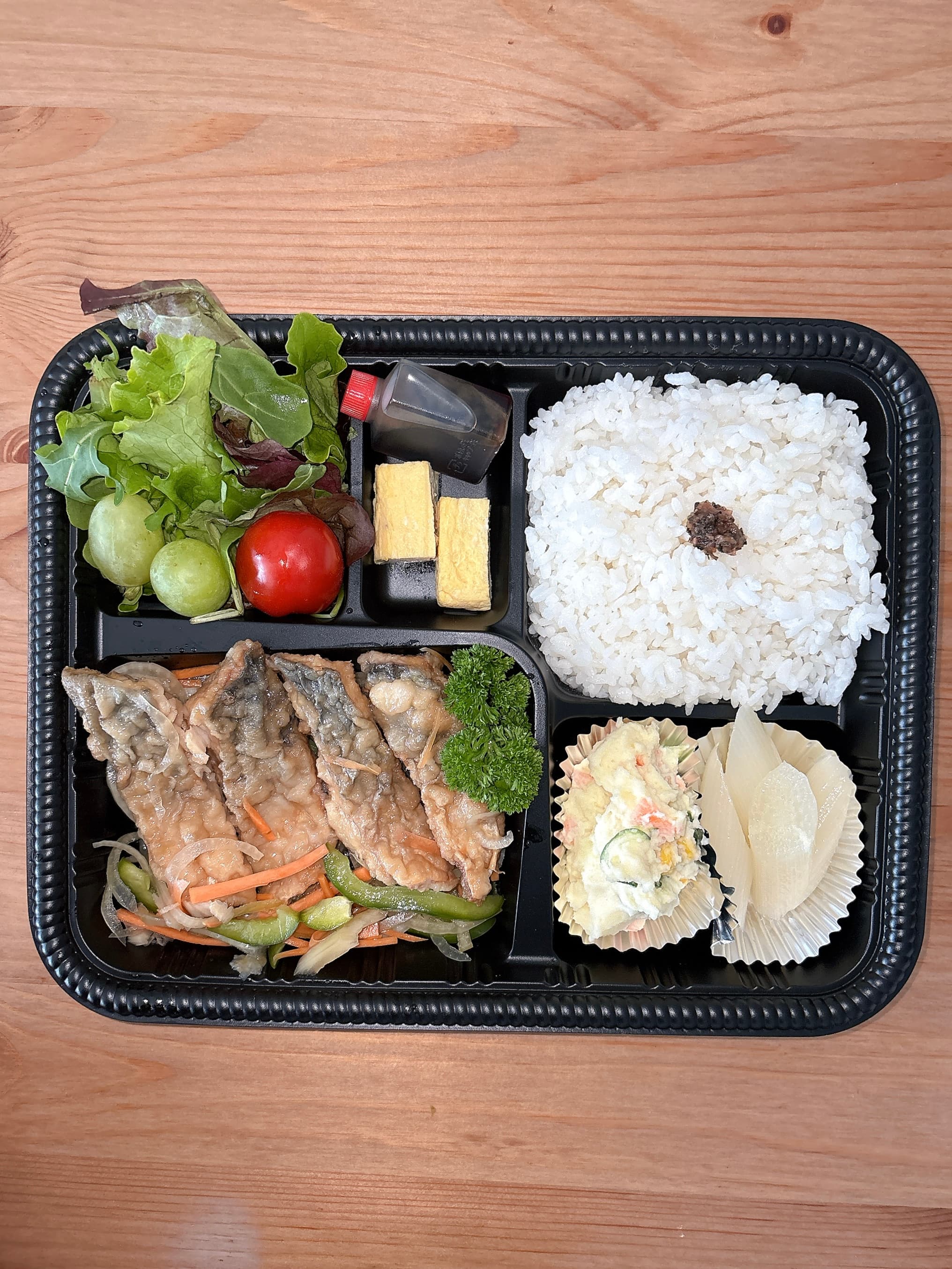 Marinated Fried Fish Bento